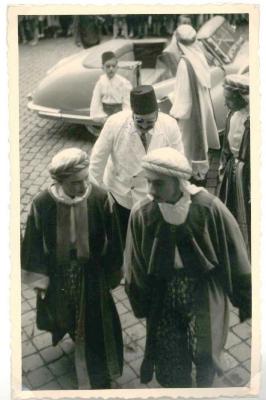 Koning Faroek, stadhuis Roeselare, 1953