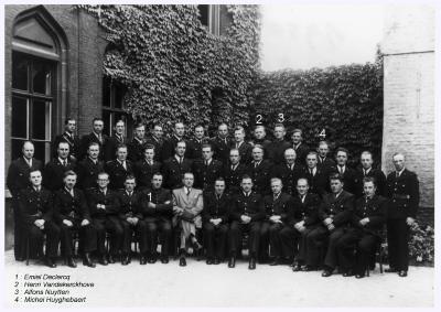 Groepsfoto politieschool Kortrijk,1950