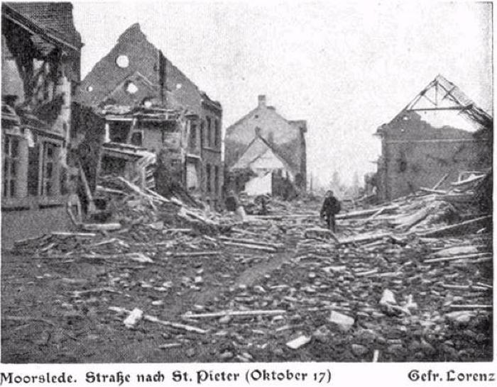  Straat naar St.-Pieter Moorslede, oktober 1917