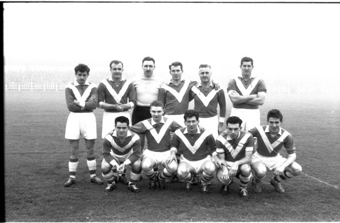 Voetbalwedstrijd Schaarbeek-F.C. Izegem, Izegem, 1958