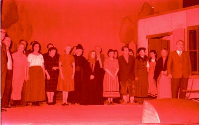 Opvoering toneelstuk, Izegem, 1958