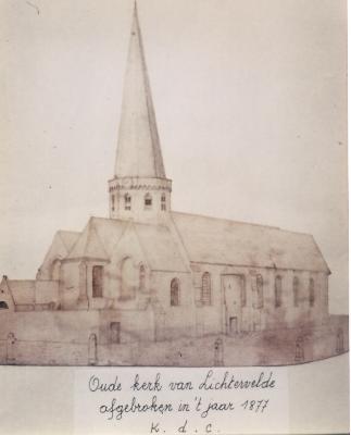Kerk van Lichtervelde voor 1880 