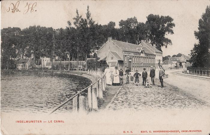 De Vaart, Stationsstraat, Ingelmunster, ca 1905