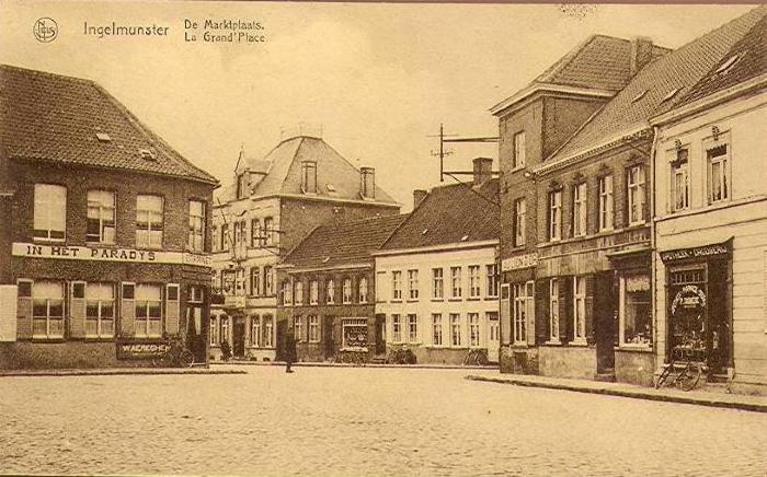 Zicht op de Marktplaats, Ingelmunster, ca 1935