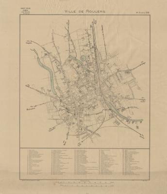 Kaart van Roeselare, 1918