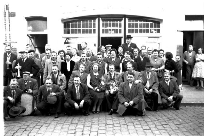 Groepsfoto café Nordhausen,1957