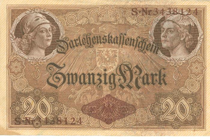 Duits geld WOI - 20 mark