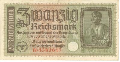 Duits geld WOI - 20 mark
