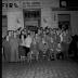 Groepsfoto café In de Arend,1957