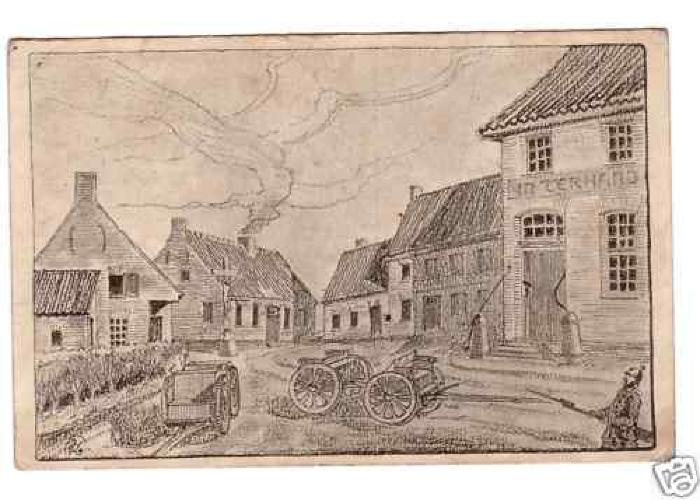 Litho met voorstelling 'Ter Hand'