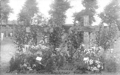 Graven van gesneuvelde Engelse piloten, Abeele-Izegem 18 augustus 1917