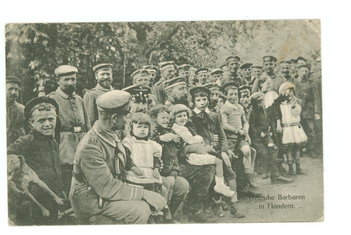 Propaganda Duitse soldaten met kinderen