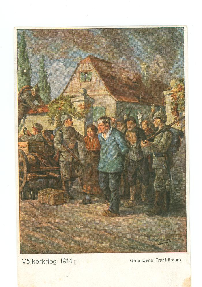 Postkaart 'Franc Tireurs'