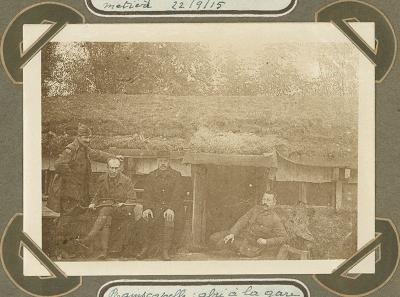 Schuilplaats bij station, Ramskapelle 22 september 1915 