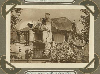 Verwoeste villa, Nieuwpoort 20 september 1915