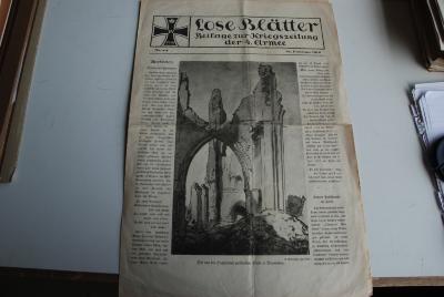 Bijlage bij het Duitse oorlogsdagblad van het 4de' Armee'