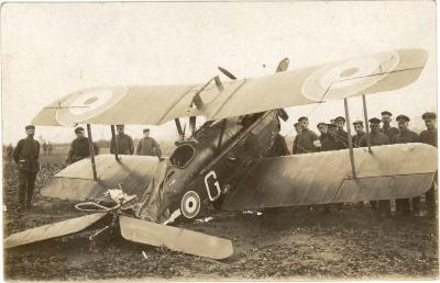 Neergeschoten vliegtuig, Rumbeke, 22 oktober 1917