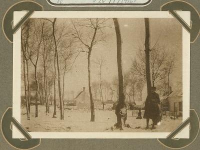 Sneeuwlandschap Cabourg, Adinkerke 25 januari 1916