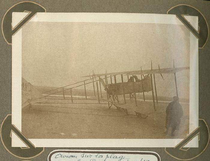 Vliegtuig op strand De Panne, 16 oktober 1915