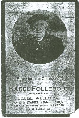 Doodsprentje Karel Follebout