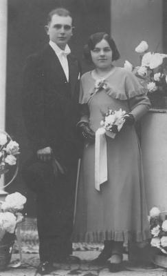 Huwelijksfoto Maurice Corteville en Fleur Vansteenkiste