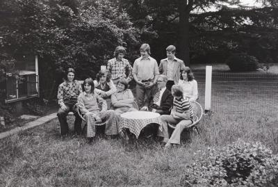 Groepsfoto 'Het Brugske', Slypskapelle juni 1975