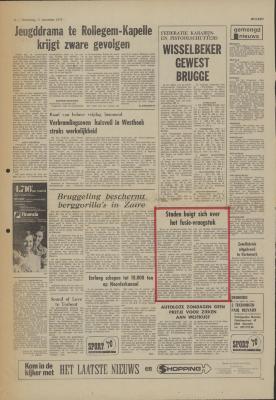 Het Laatste Nieuws, 13 december 1973