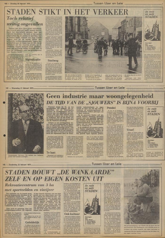 Krantenartikels, 20-21-22 februari 1973