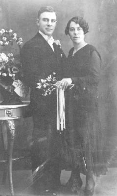 Huwelijksfoto Cyriel Verscheure en Bertha Vandeweghe
