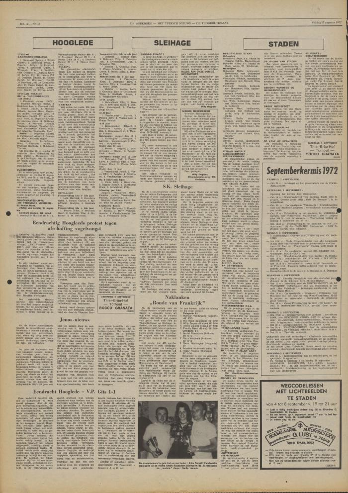 De Weekbode, 25 augustus 1972