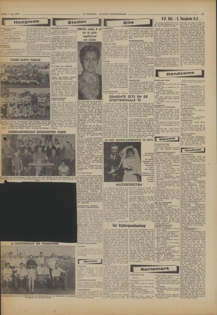 De Weekbode, 7 augustus 1970