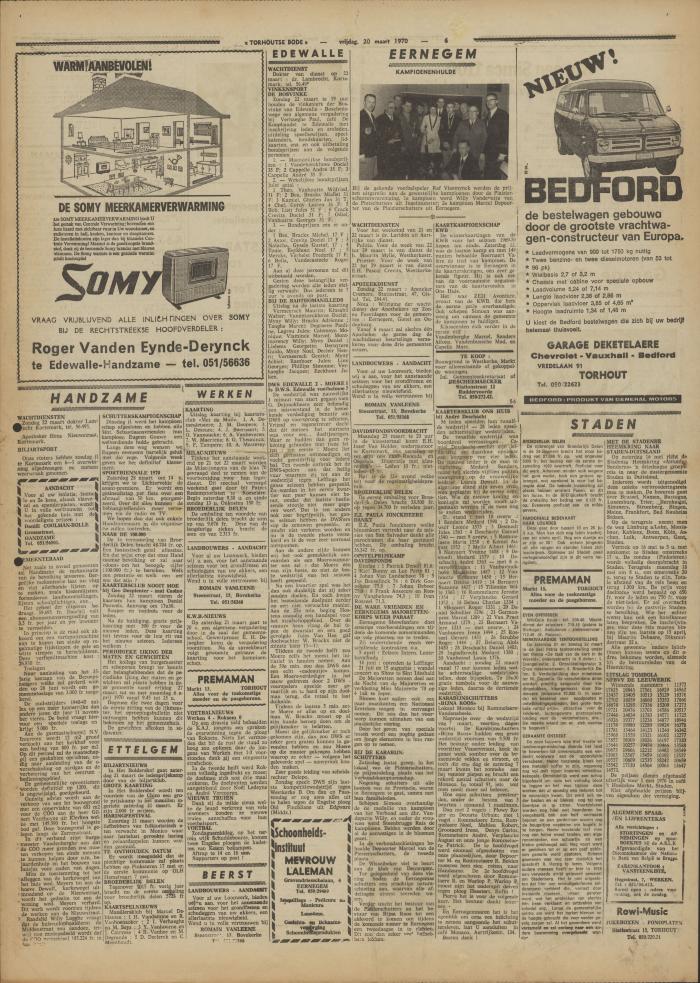 Torhoutse Bode, 20 maart 1970