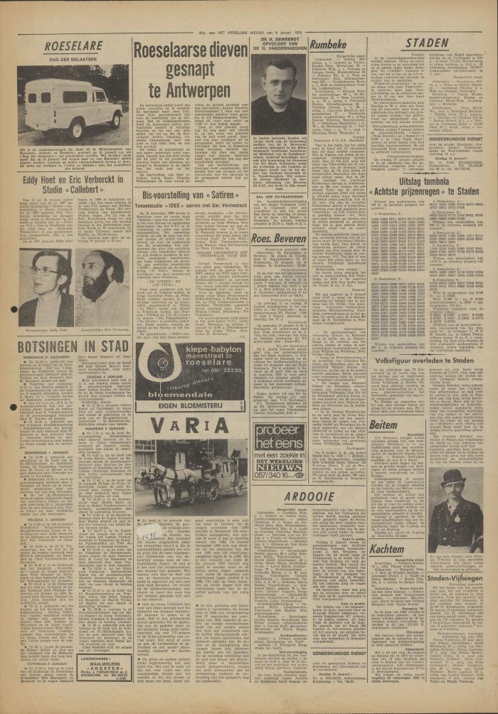 Het Wekelijks Nieuws , 9 januari 1970