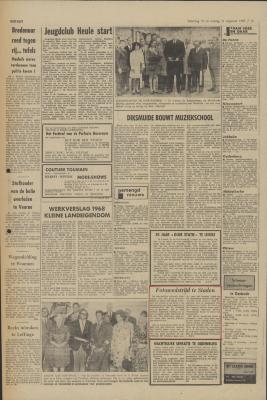 Krantenartikels, 30-31 augustus 1969
