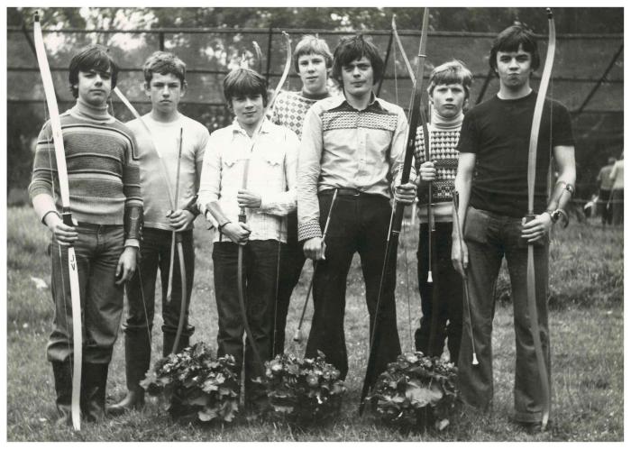 Jonge boogschutters, Sint-Sebastiaansgilde, Ingelmunster, ca 1977