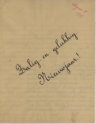 Nieuwjaarsbrief van Agnes Hoornaert, Hooglede, 1 januari 1937