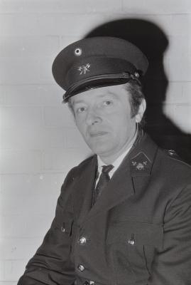 Pasfoto van brandweerman, Moorslede november 1972