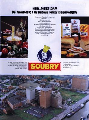 Publiciteit van Soubry, Roeselare, +/- 1985  