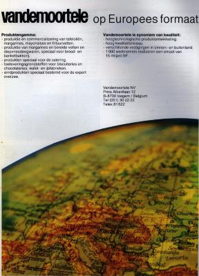 Publiciteit van Vandemoortele, Izegem, +/- 1985 