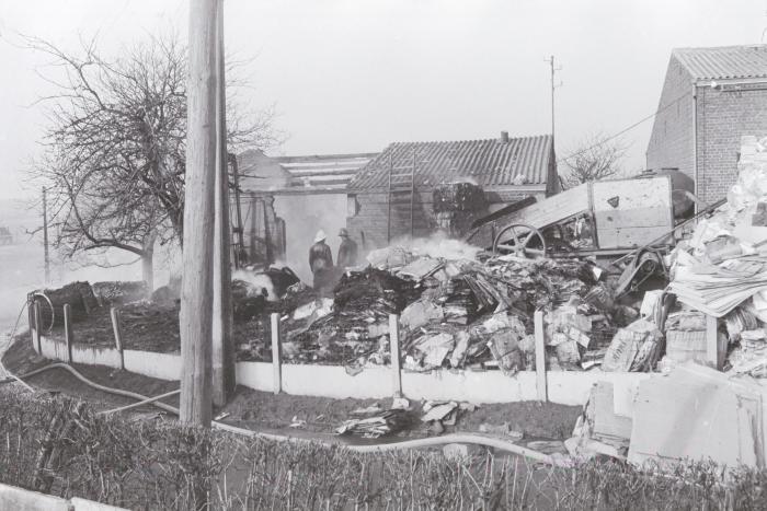 Brand bij W. Nys, Moorslede 1 februari 1972