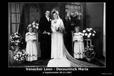 Vanacker Leon en Deceuninck Maria Renilda Regina, Ingelmunster, 1947
