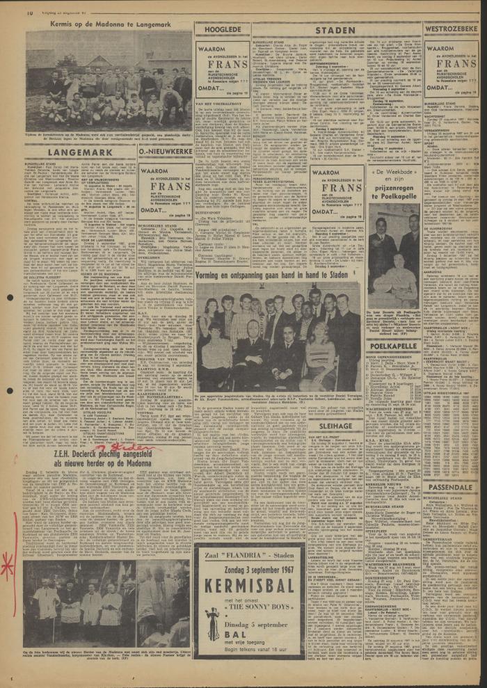 Krantenartikels, 25 augustus 1967