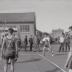 Volleybal Doskom speelt wedstrijd, 1969