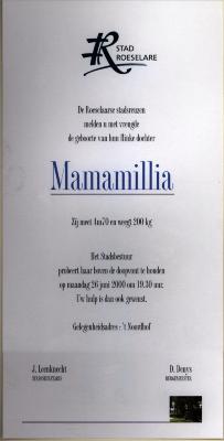 Doop van reuzin Mamallia, Roeselare, 2000