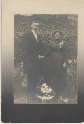 Trouwfoto grootouders Christelle Dejonckheere, 1919