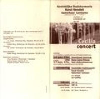 Ceciliaconcert van de Koninklijke stadsharmonie en het Kamerkoor Cantiamo 1996