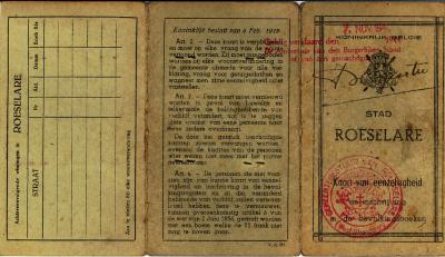Identiteitskaart, 1946?, Roeselare