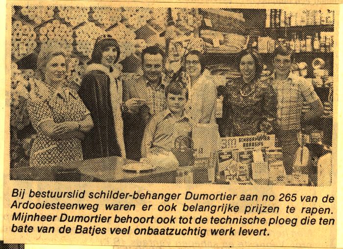 Batjesprinsessen 1974 bij schilder-behanger Dumortier