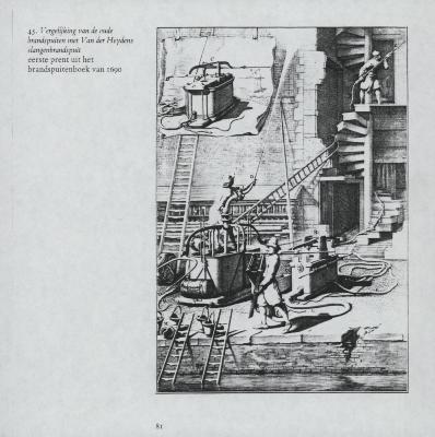 7 fotocopies uit het brandspuitenboek van Jan van der Heyden uit 1690