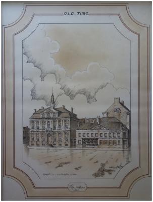 Stadhuis, Roeselare, omstreeks 1900
